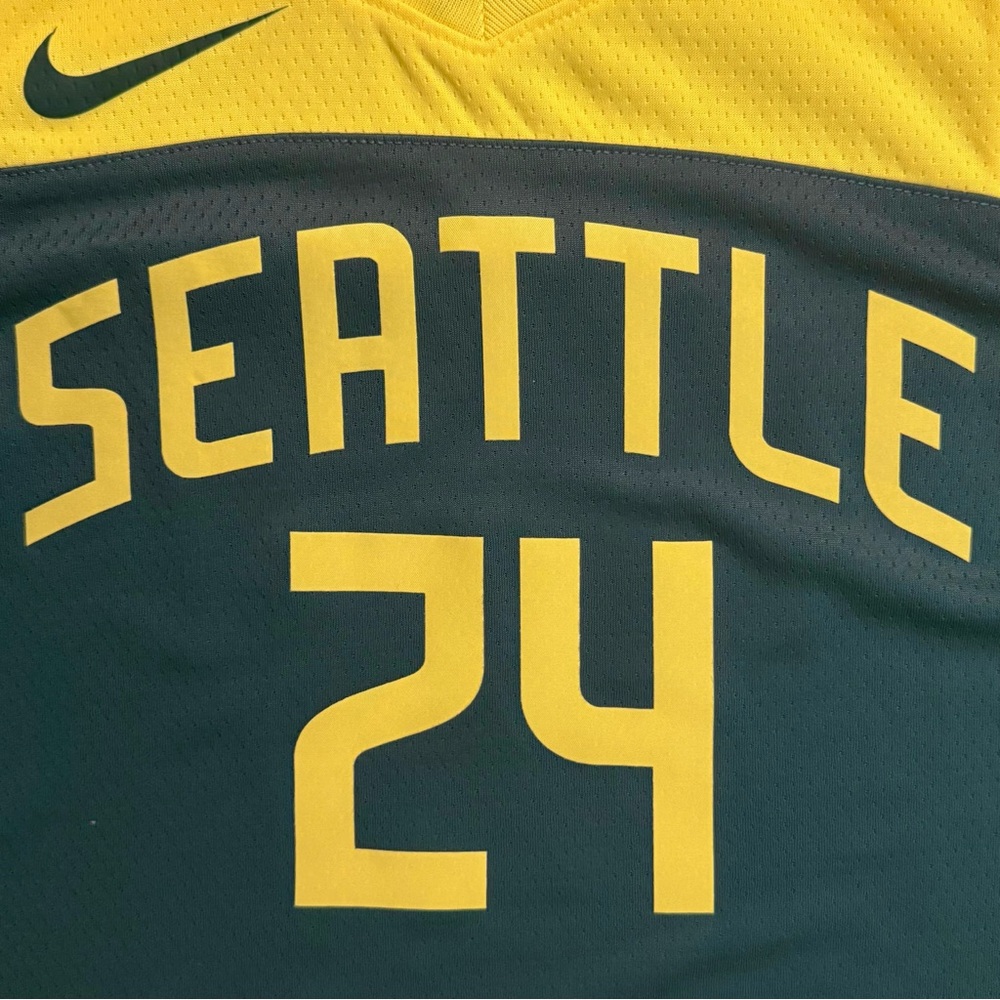 NWT Nike Jewell Loyd Seattle Storm #24 Green / Yellow WNBA Explorer Jersey 44 M - Picture 4 of 7